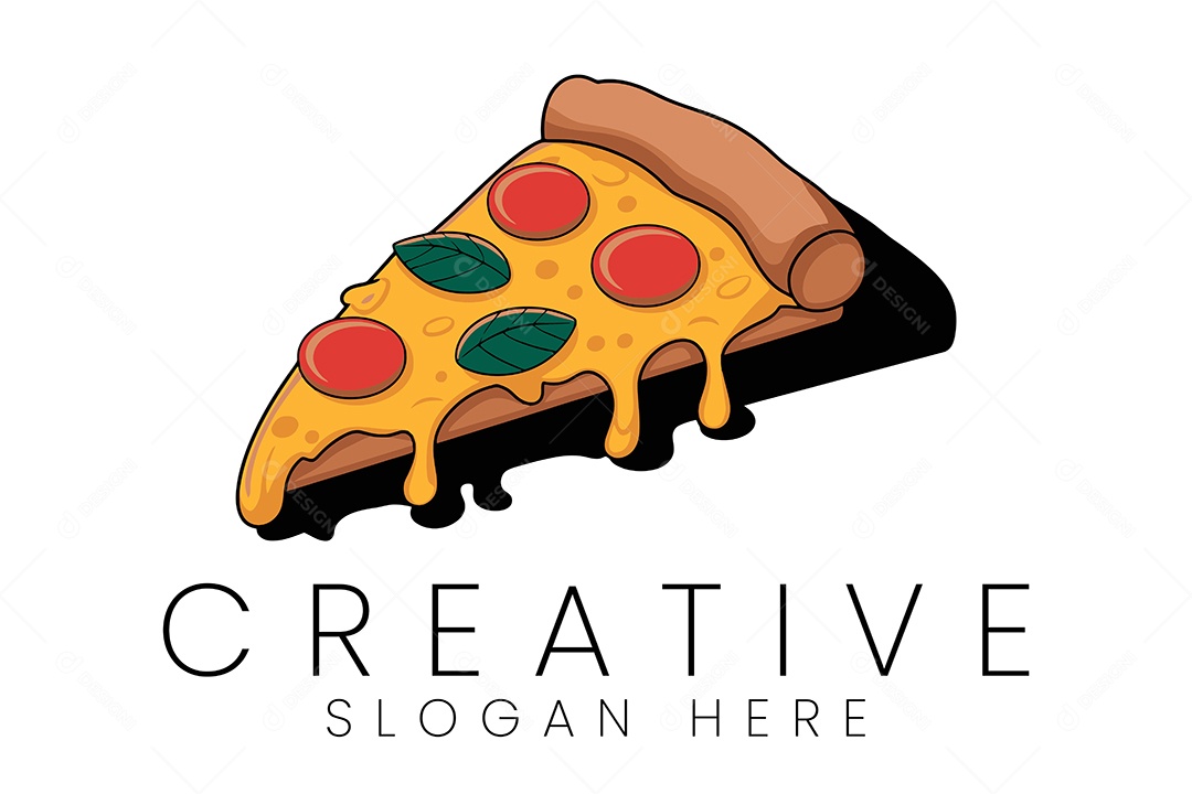 Logo de Pizzaria Ilustração Vetor EPS + AI Editável