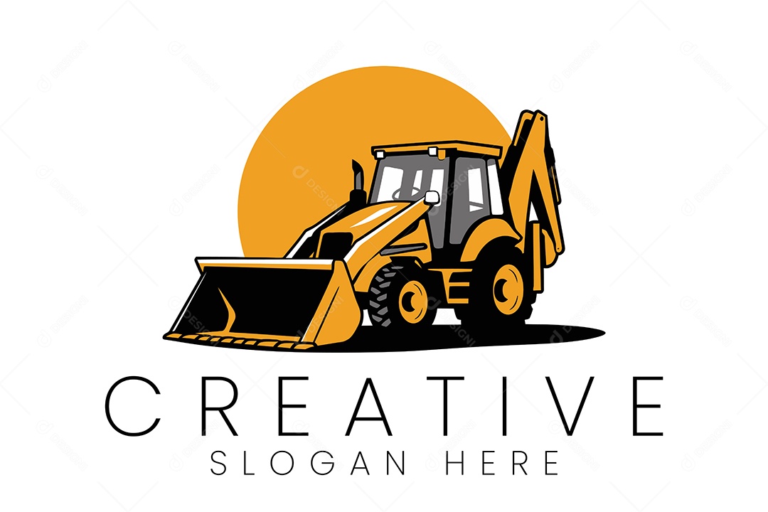 Logo de Trator Ilustração Vetor EPS + AI Editável