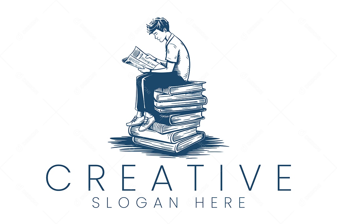 Logo de Livraria Ilustração Vetor EPS + AI Editável