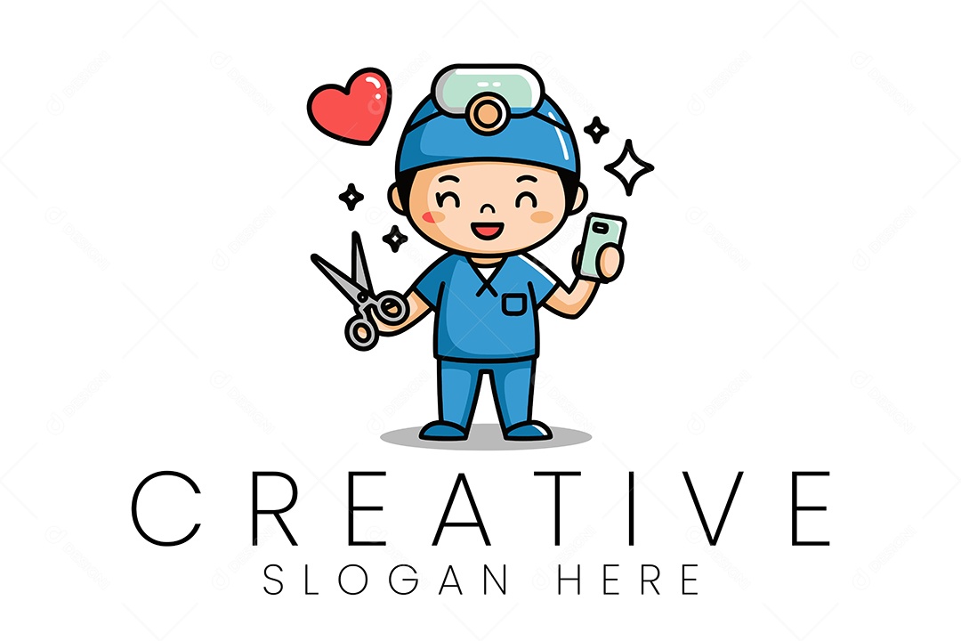 Logo de Enfermagem Ilustração Vetor EPS + AI Editável