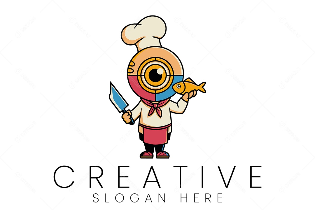 Logo de Cozinheiro Ilustração Vetor EPS + AI Editável