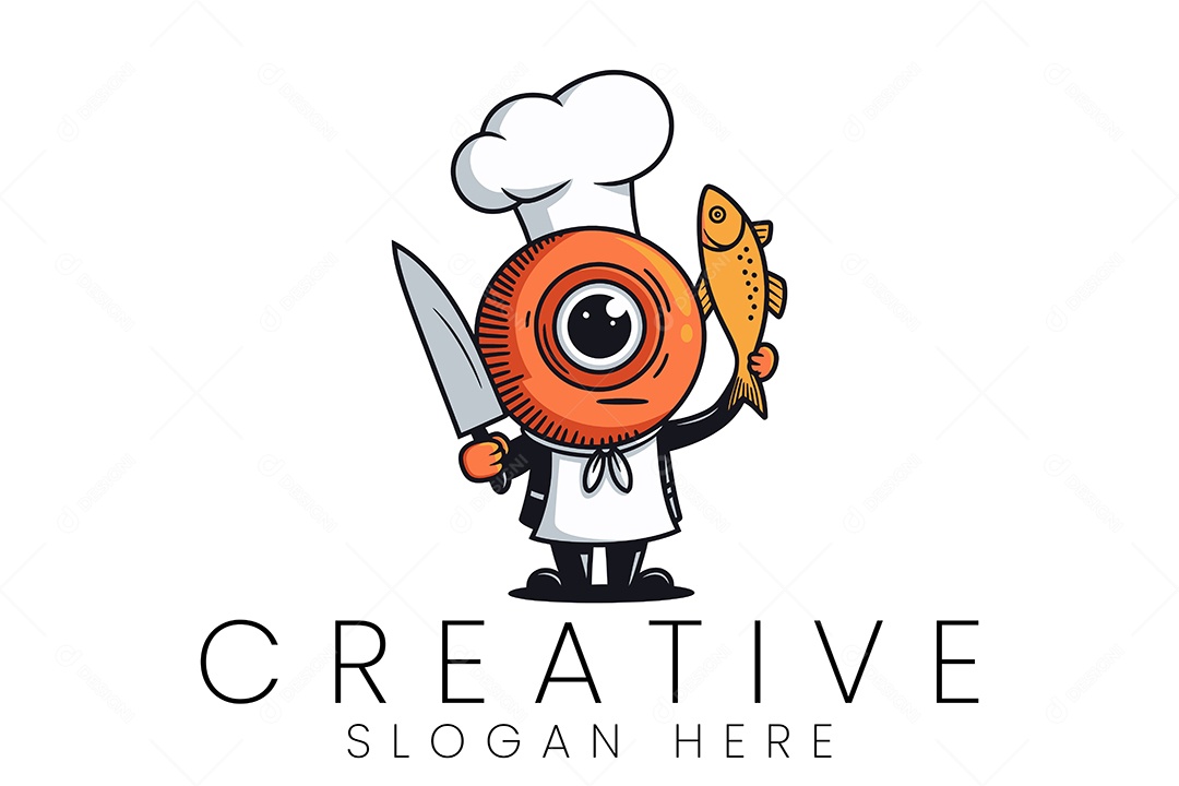 Logo de Cozinheiro Ilustração Vetor EPS + AI Editável