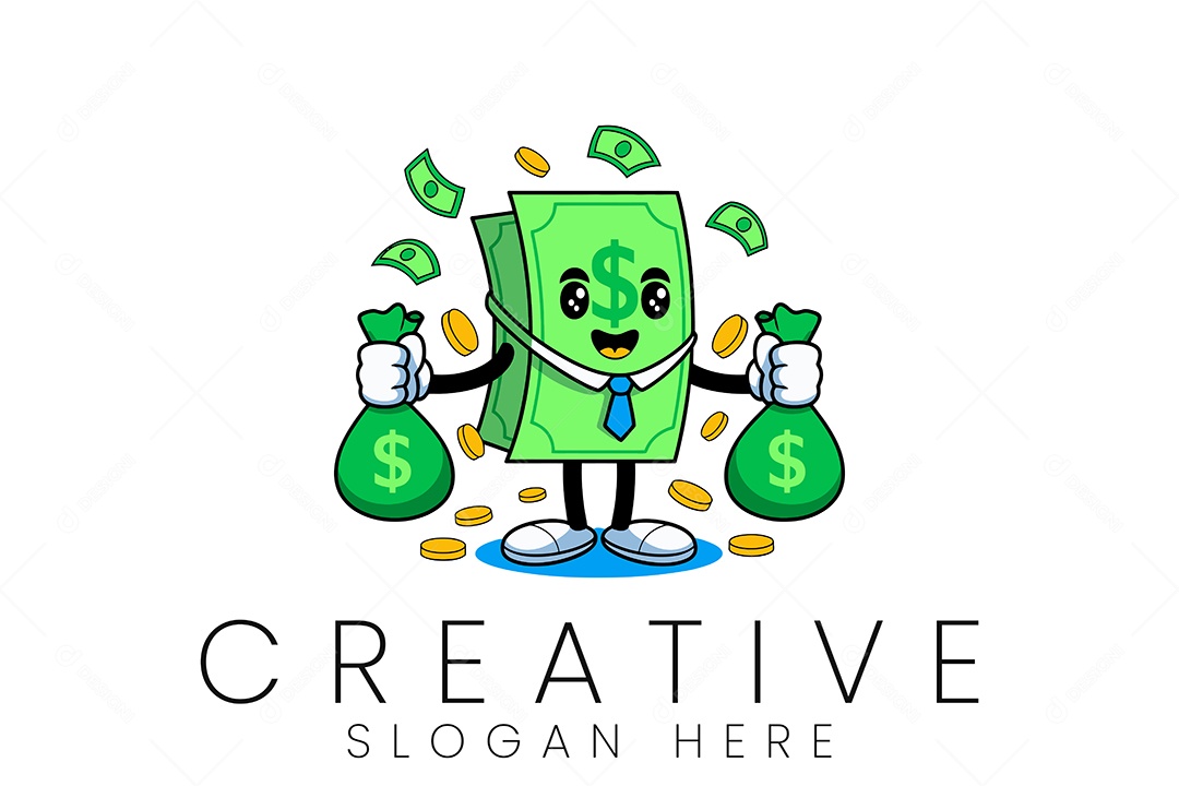 Logo de Dinheiro Ilustração Vetor EPS + AI Editável