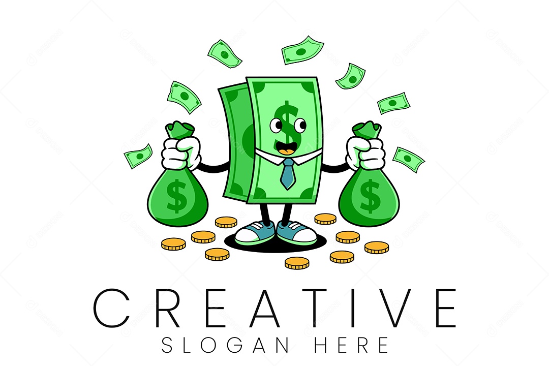 Logo de Dinheiro Ilustração Vetor EPS + AI Editável