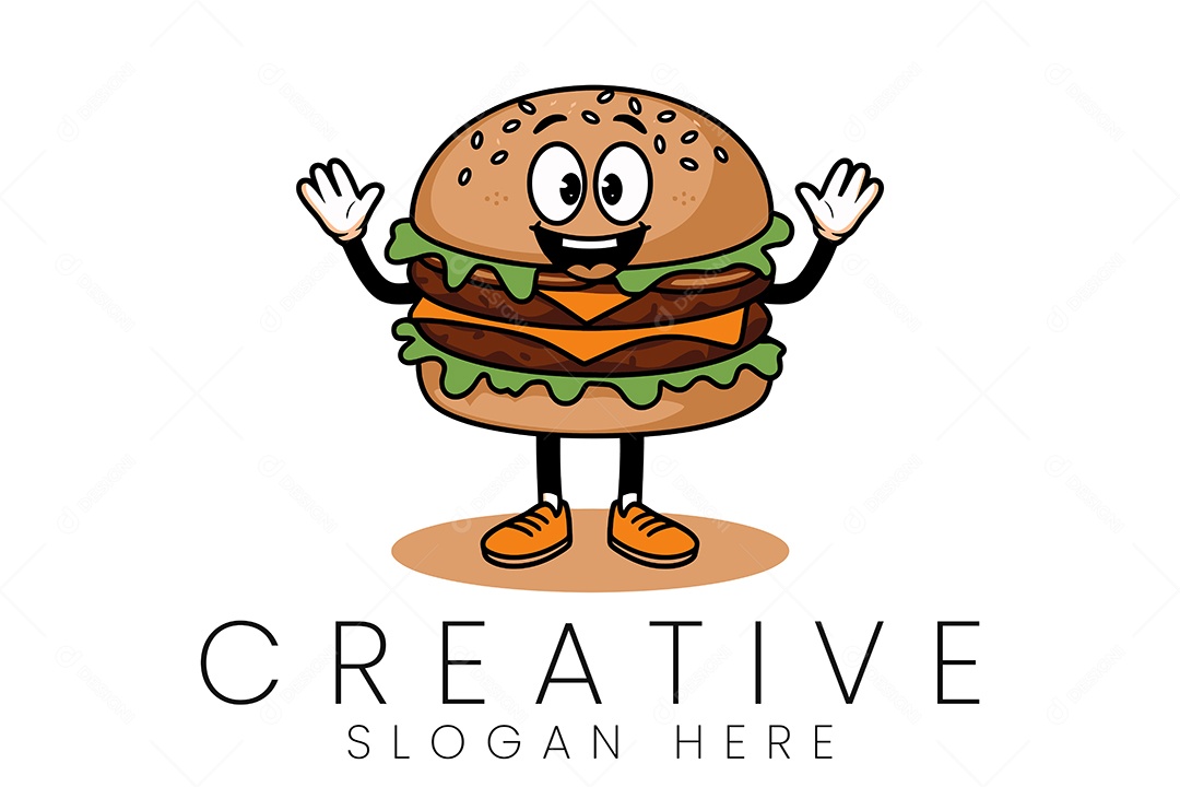 Logo de Lanchonete Ilustração Vetor EPS + AI Editável