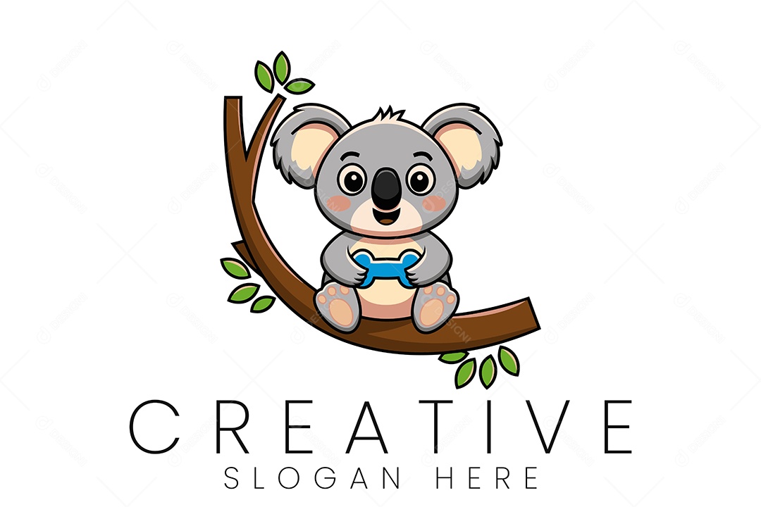 Logo de Animal Coala Ilustração Vetor EPS + AI Editável