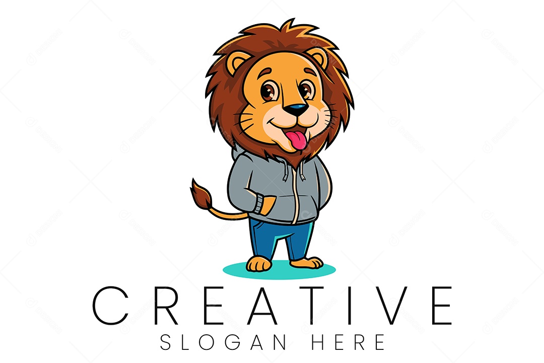 Logo de Animal Leão Ilustração Vetor EPS + AI Editável