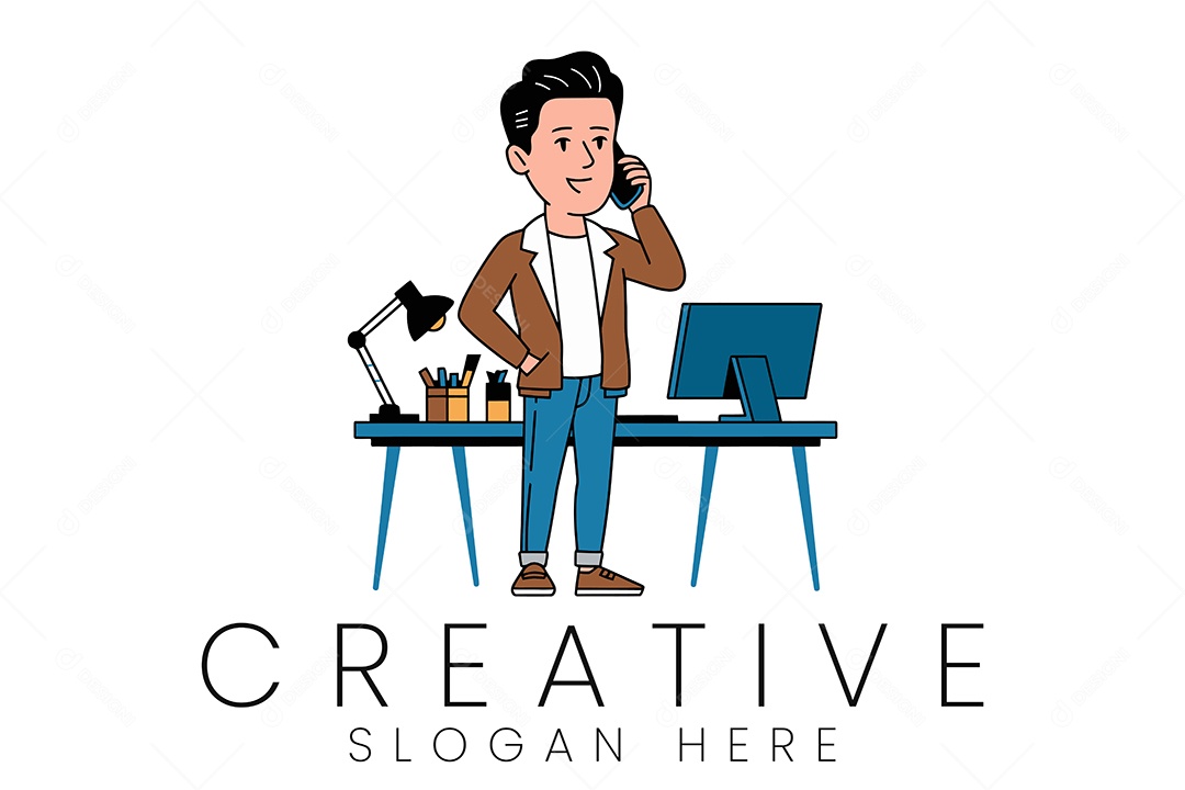 Logo de Empresa Ilustração Vetor EPS + AI Editável