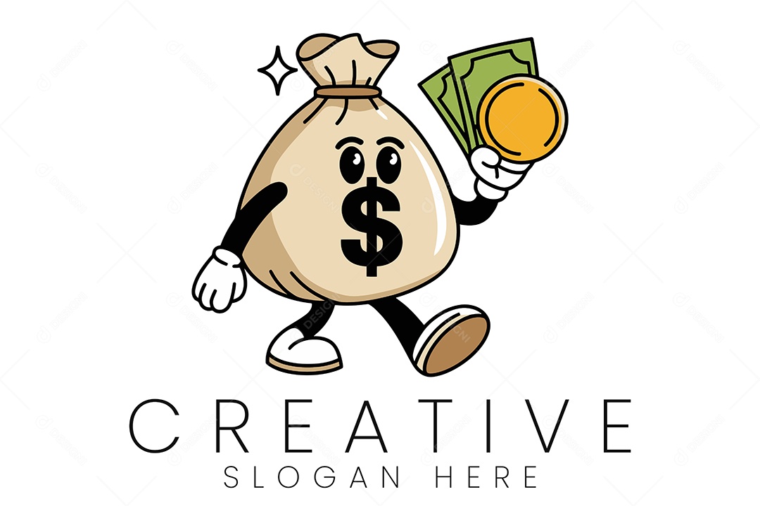 Logo de Dinheiro Ilustração Vetor EPS + AI Editável