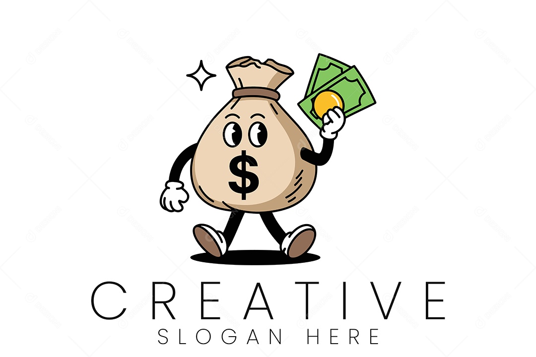 Logo de Dinheiro Ilustração Vetor EPS + AI Editável