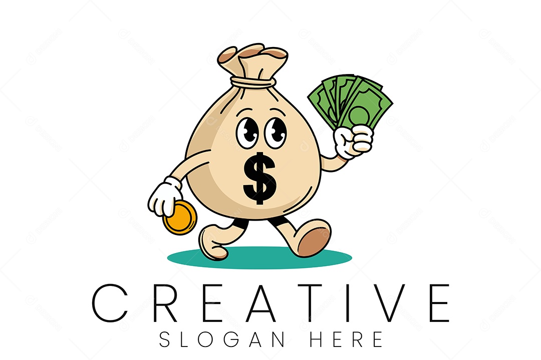 Logo de Dinheiro Ilustração Vetor EPS + AI Editável