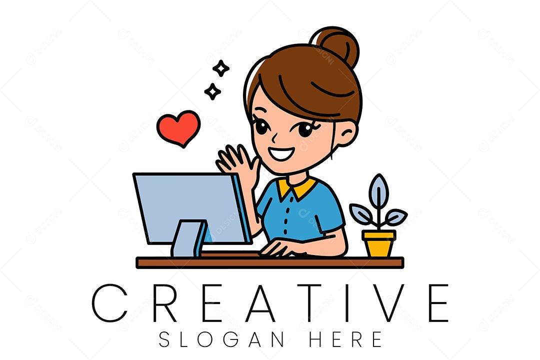 Logo de Empresa Ilustração Vetor EPS + AI Editável