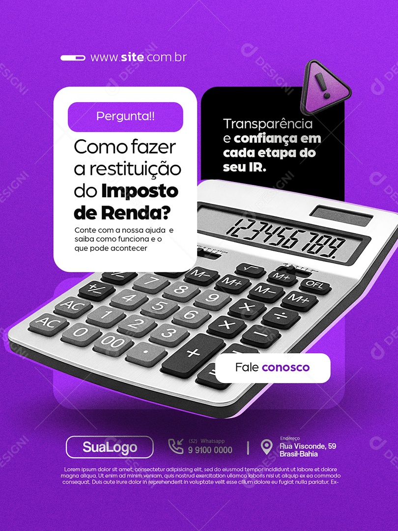 Contabilidade Pergunta Como Fazer a Restituição do Imposto de Renda Social Media PSD Editável
