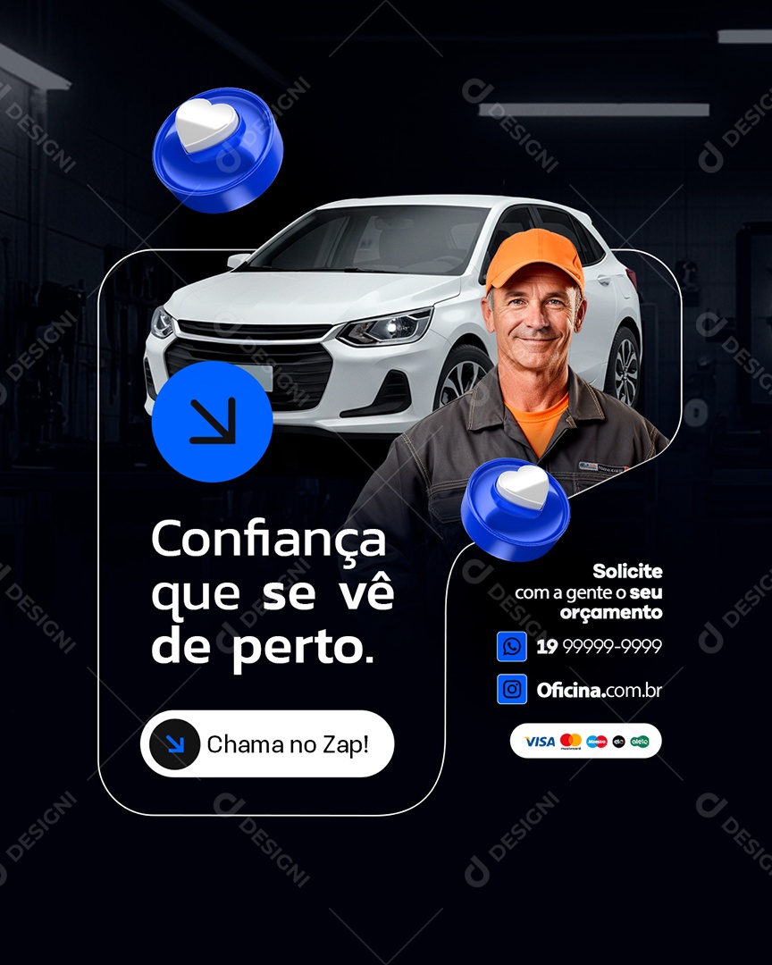 Funilaria Confiança Que Se Vê de Perto Social Media PSD Editável