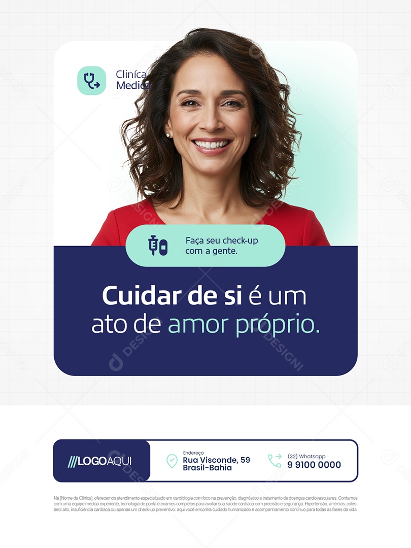 Convênio Médico Cuida de Si é Um Ato de Amor Próprio Social Media PSD Editável