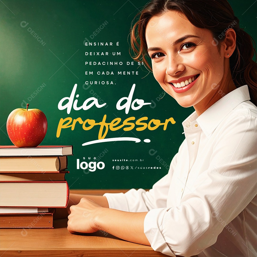 Dia do Professor 15 de Outubro Social Media PSD Editável