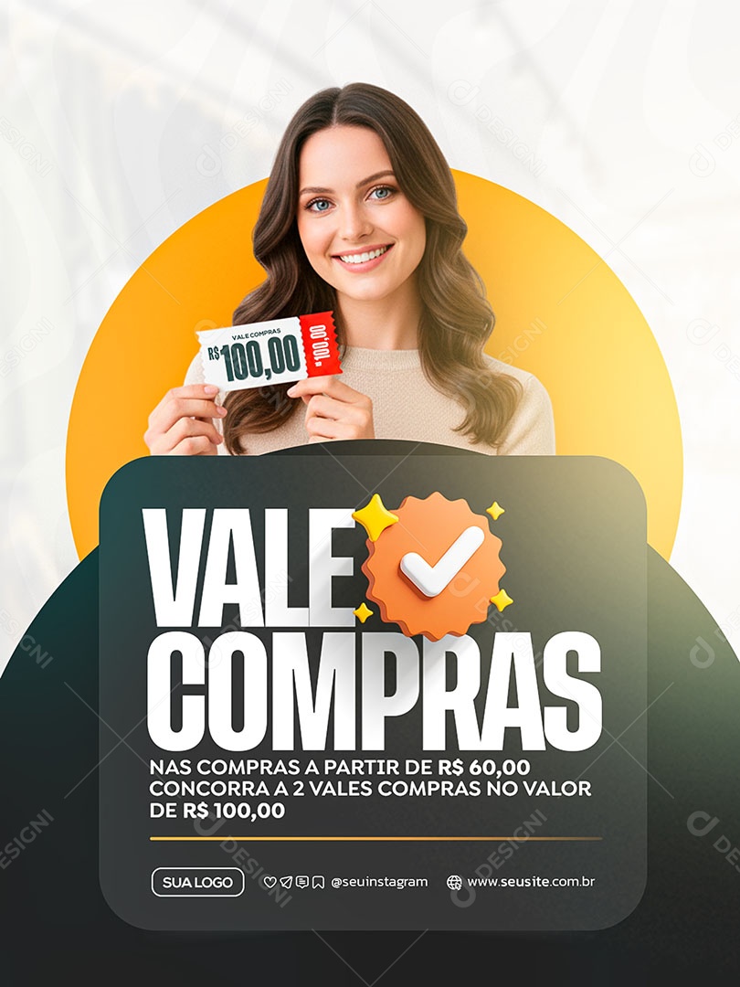 Vale Compras Social Media PSD Editável