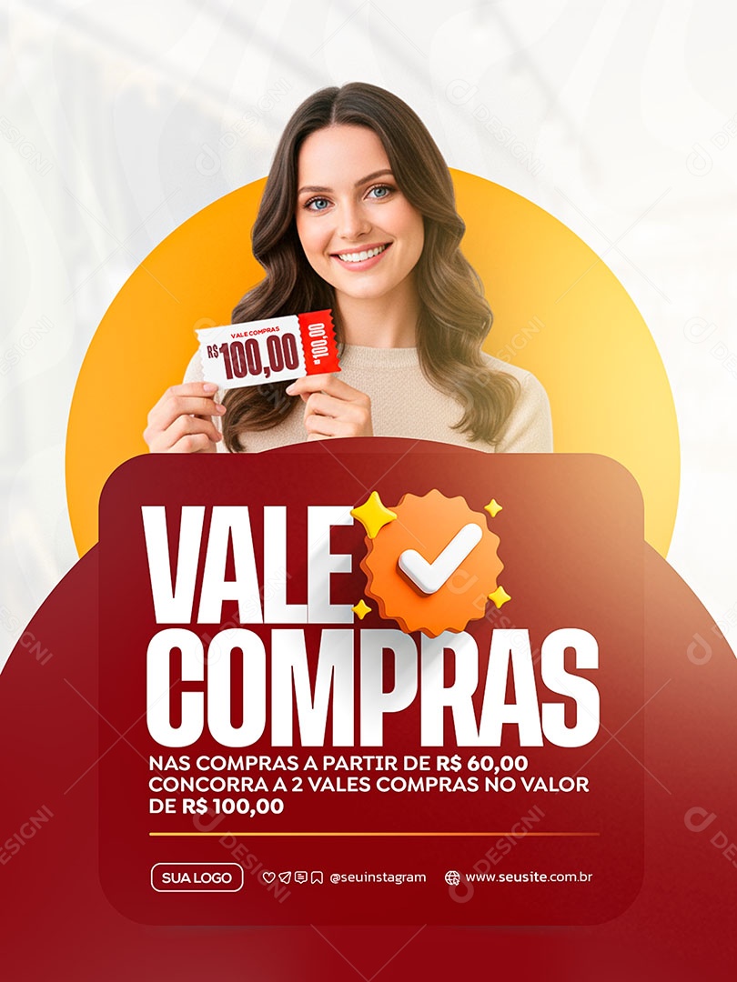 Vale Compras Social Media PSD Editável
