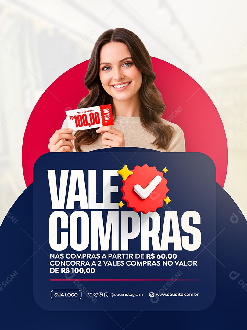 Vale Compras Social Media PSD Editável