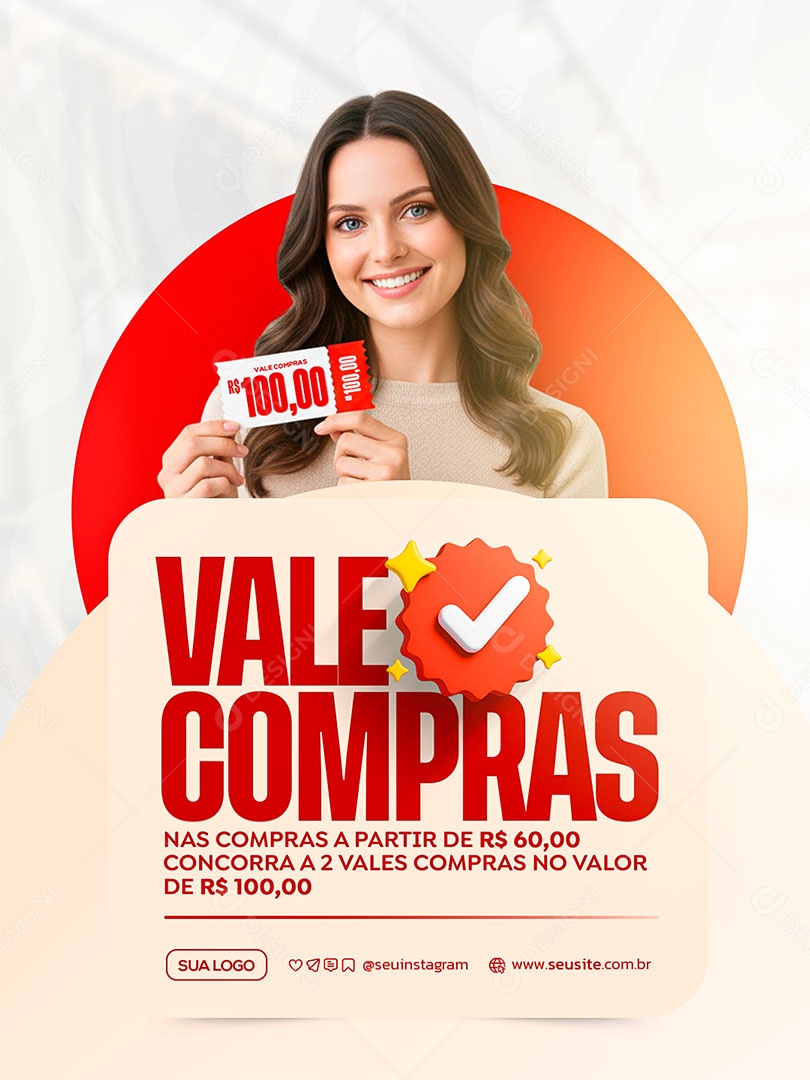 Vale Compras Social Media PSD Editável