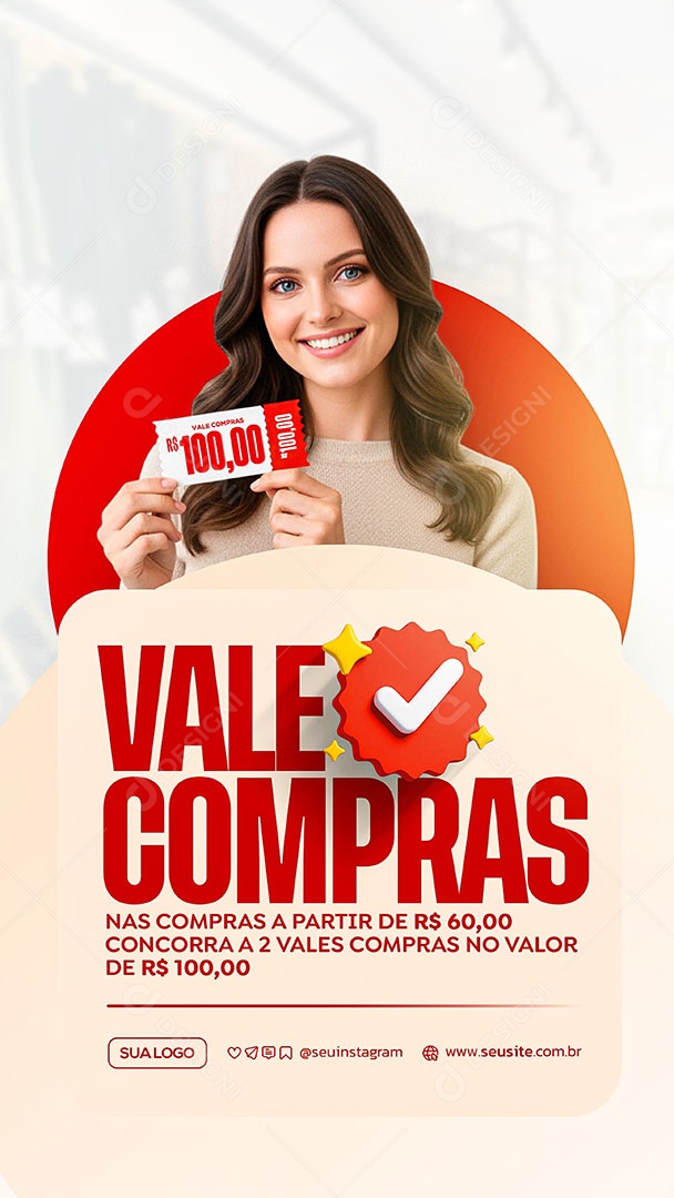Story Vale Compras Social Media PSD Editável