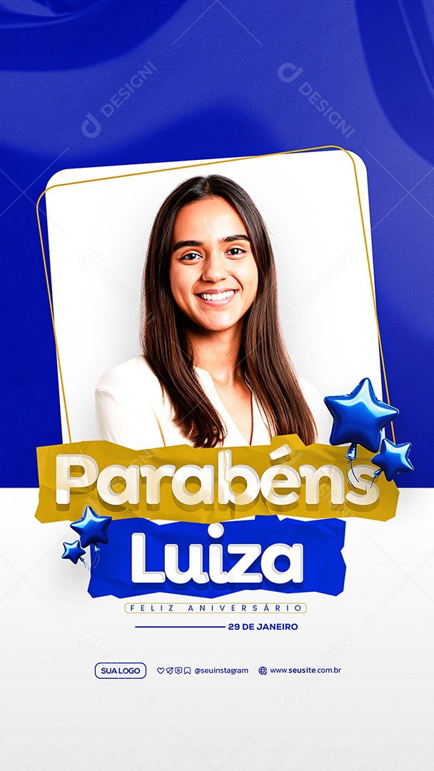 Story Feliz Aniversário Parabéns Pedro Sampaio Social Media PSD Editável