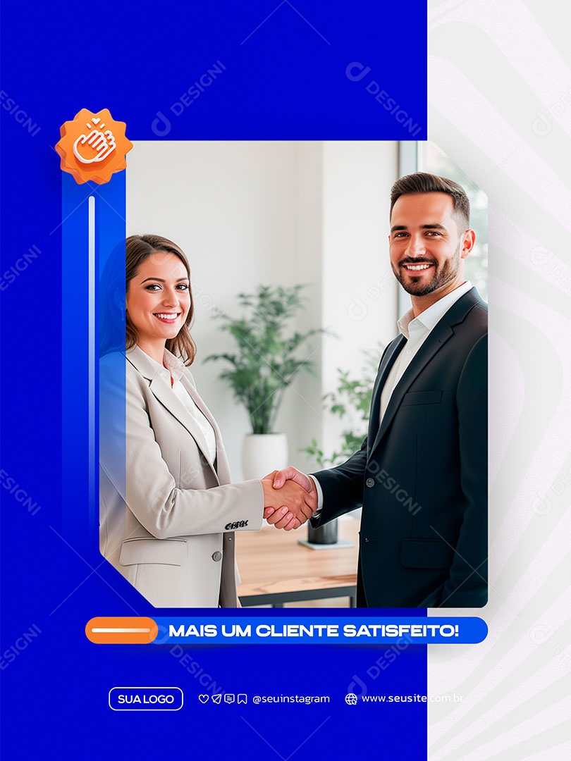 Mais Um Cliente Satisfeito Social Media PSD Editável