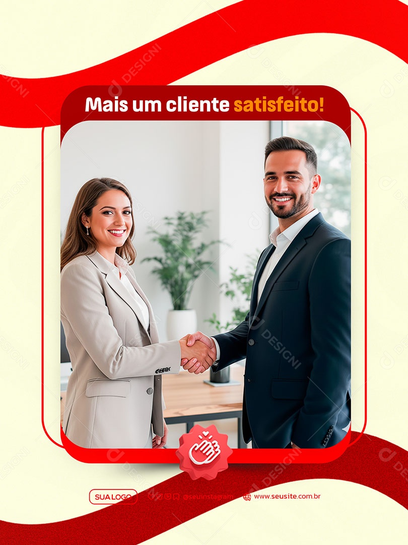 Mais Um Cliente Satisfeito Social Media PSD Editável
