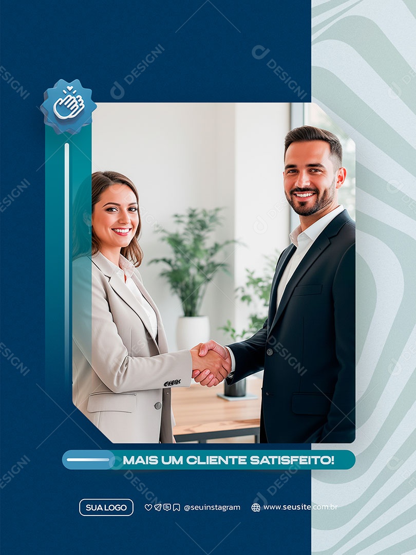 Mais Um Cliente Satisfeito Social Media PSD Editável
