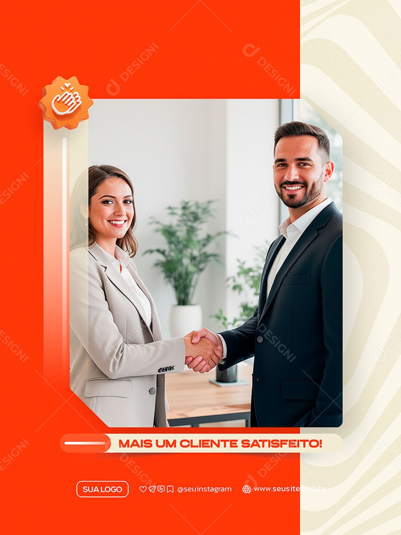 Mais Um Cliente Satisfeito Social Media PSD Editável