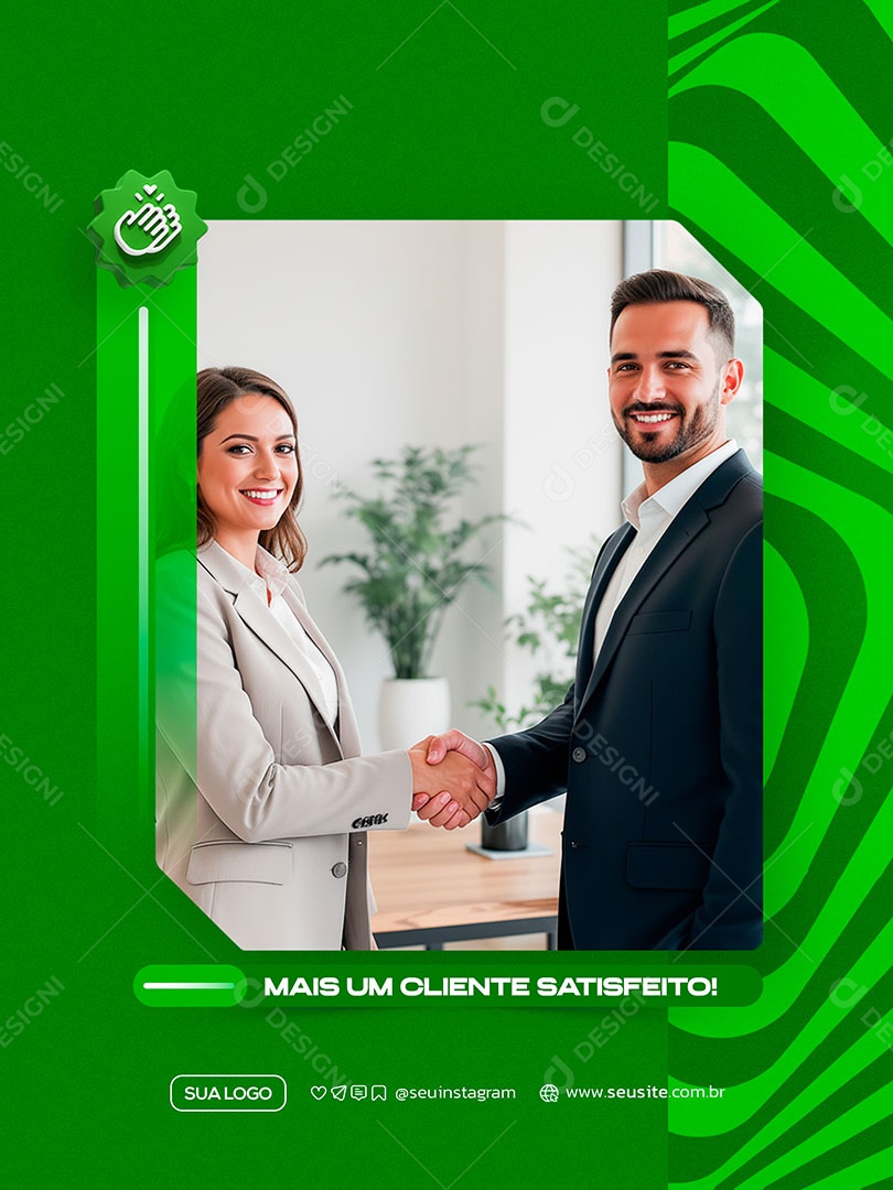 Mais Um Cliente Satisfeito Social Media PSD Editável