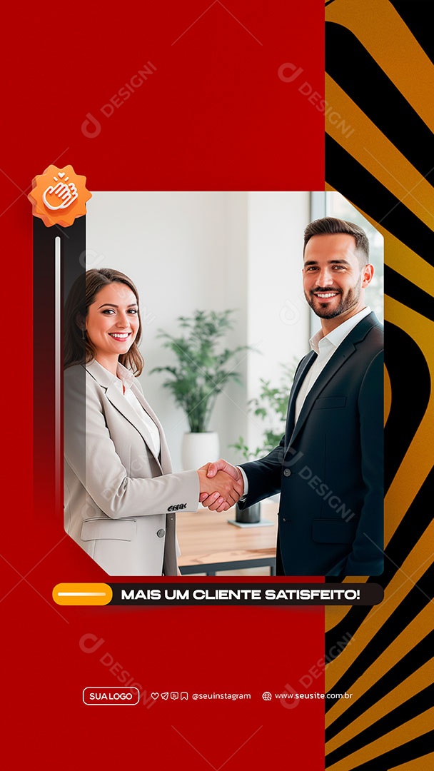 Story Mais Um Cliente Satisfeito Social Media PSD Editável