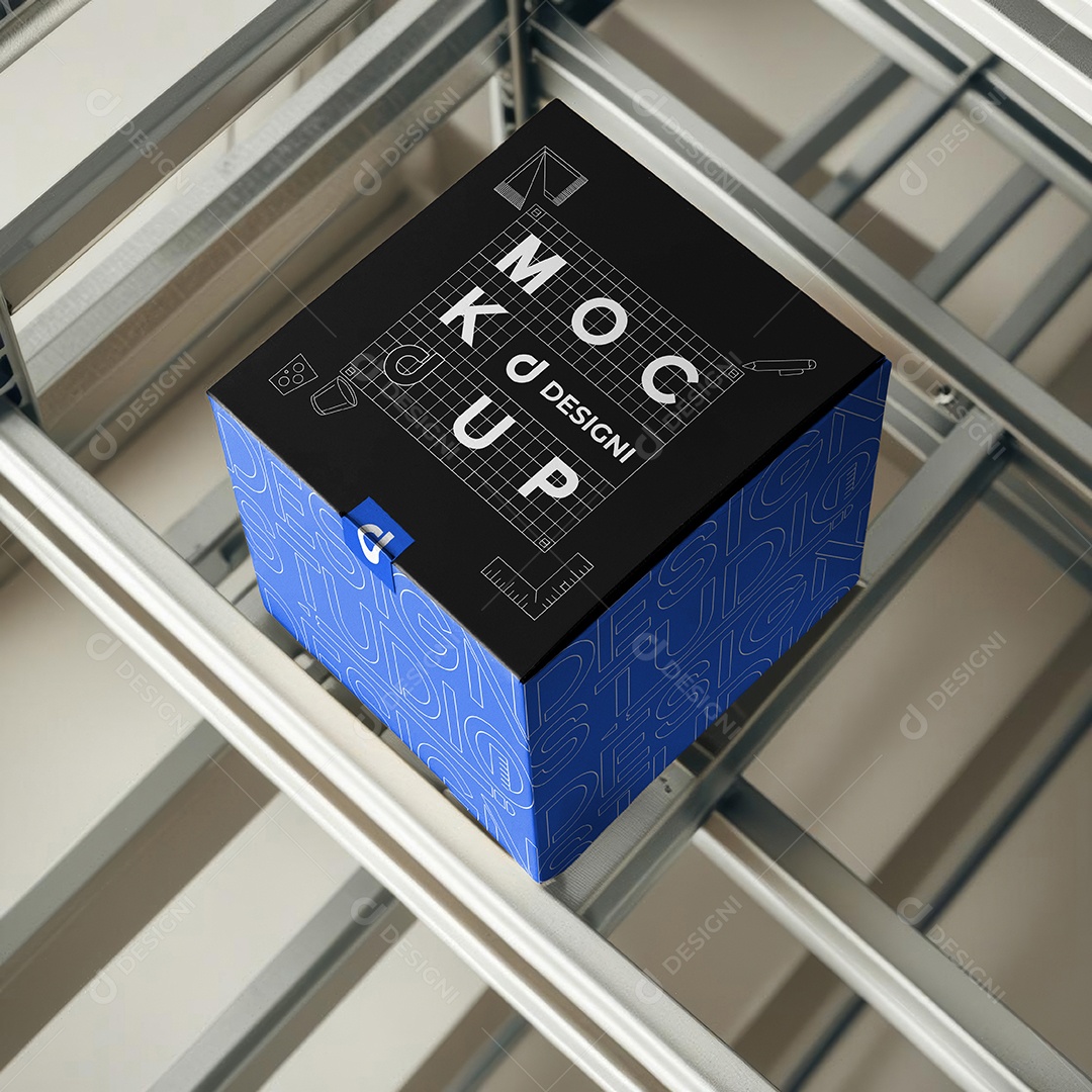 Mockup Caixa de Papelão PSD Editável