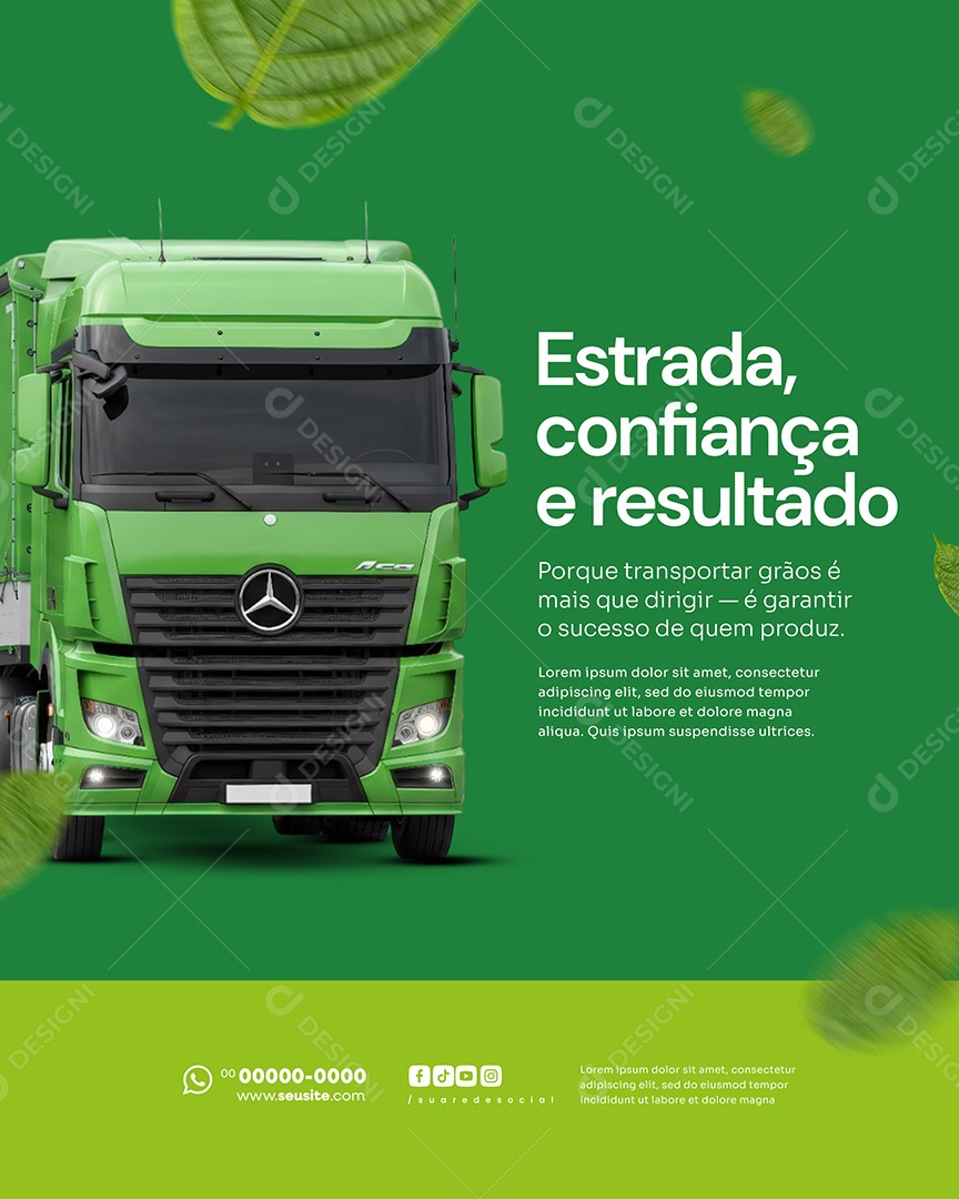 Agronegócio Entrada Confiança e Resultado Social Media PSD Editável