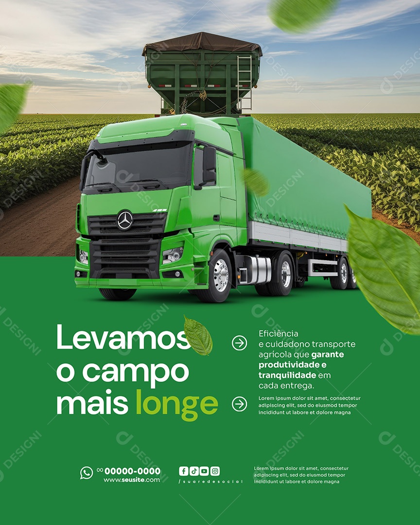 Agronegócio Levamos O Campo Mais Longe Social Media PSD Editável