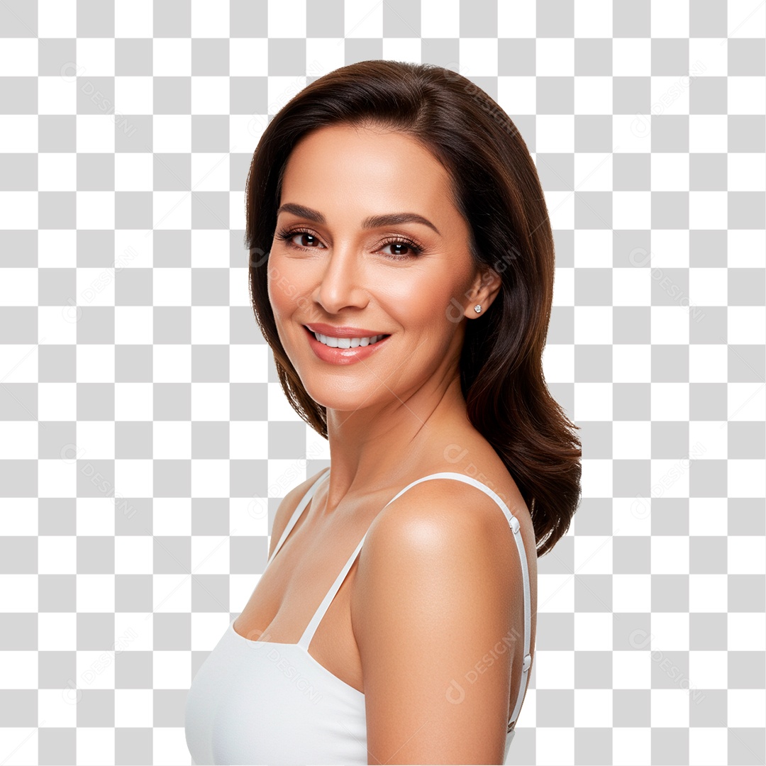 Mulher Sorrindo PNG Transparente