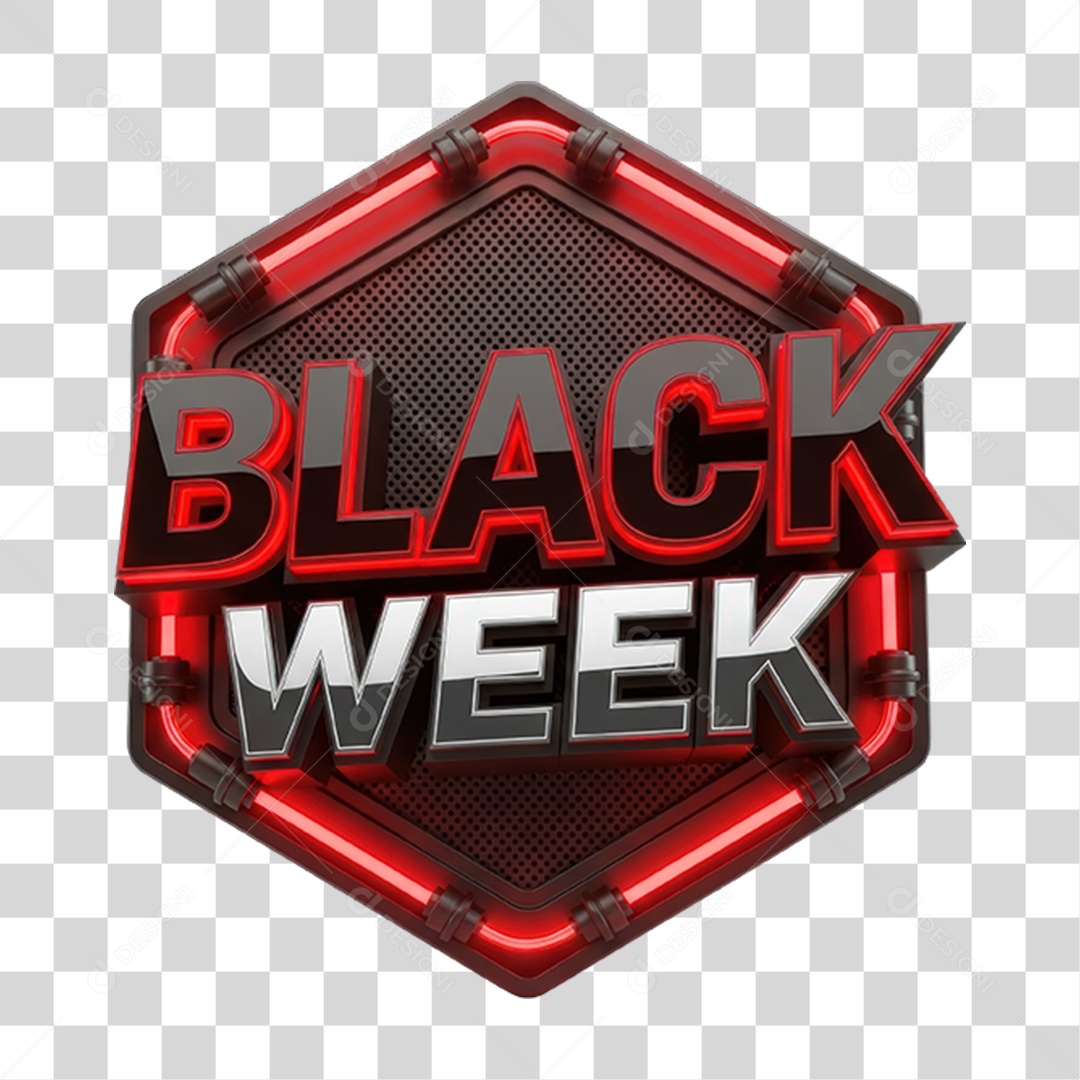 Selo 3D Black Friday PNG Transparente