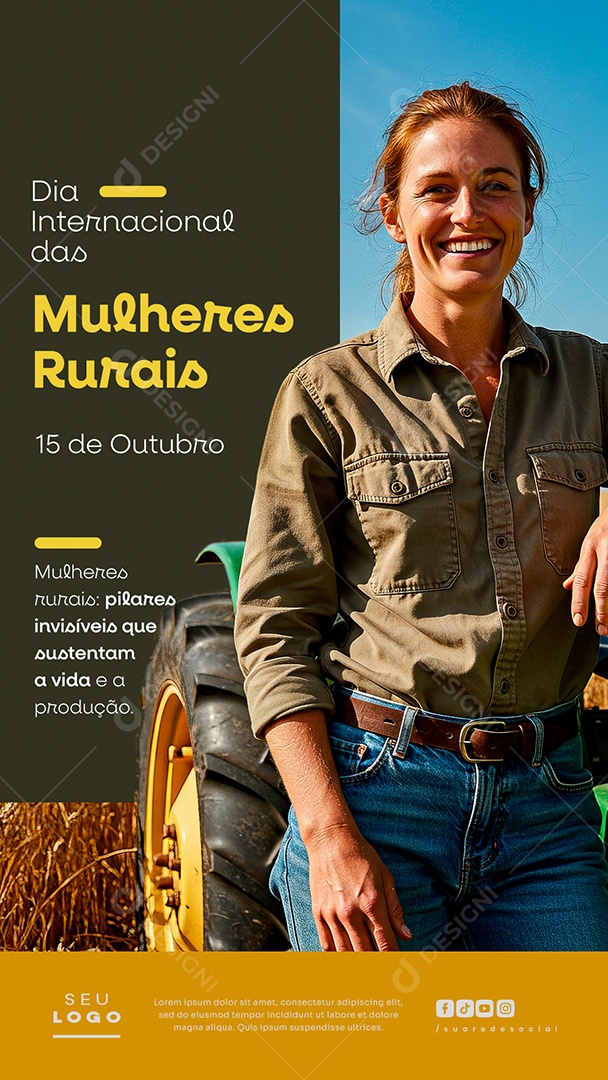 Story Dia Internacional das Mulheres Rurais 15 de Outubro Social Media PSD Editável