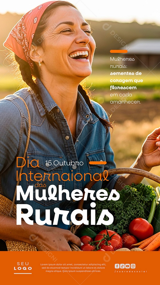 Story Dia Internacional das Mulheres Rurais 15 de Outubro Social Media PSD Editável