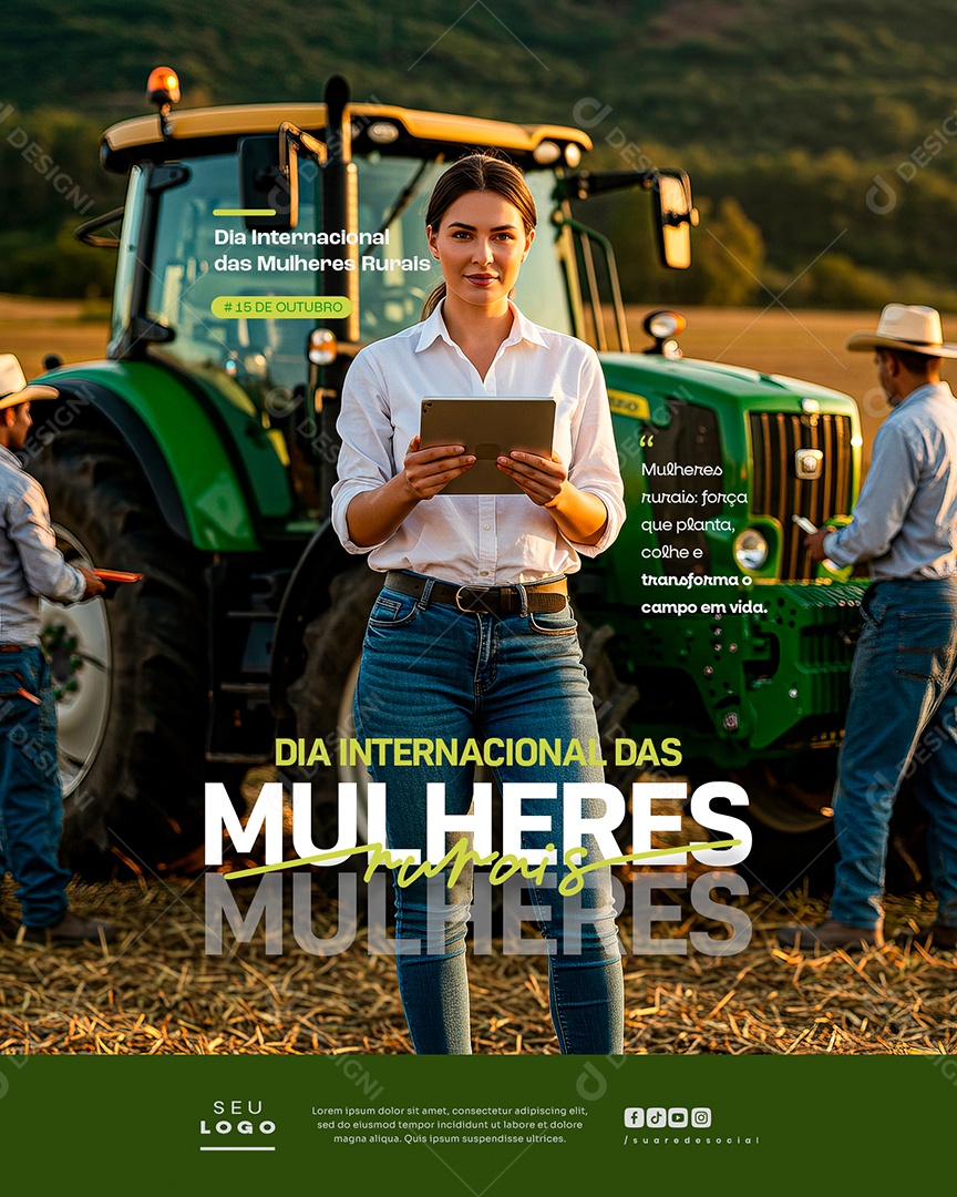 Dia Internacional das Mulheres Rurais 15 de Outubro Social Media PSD Editável