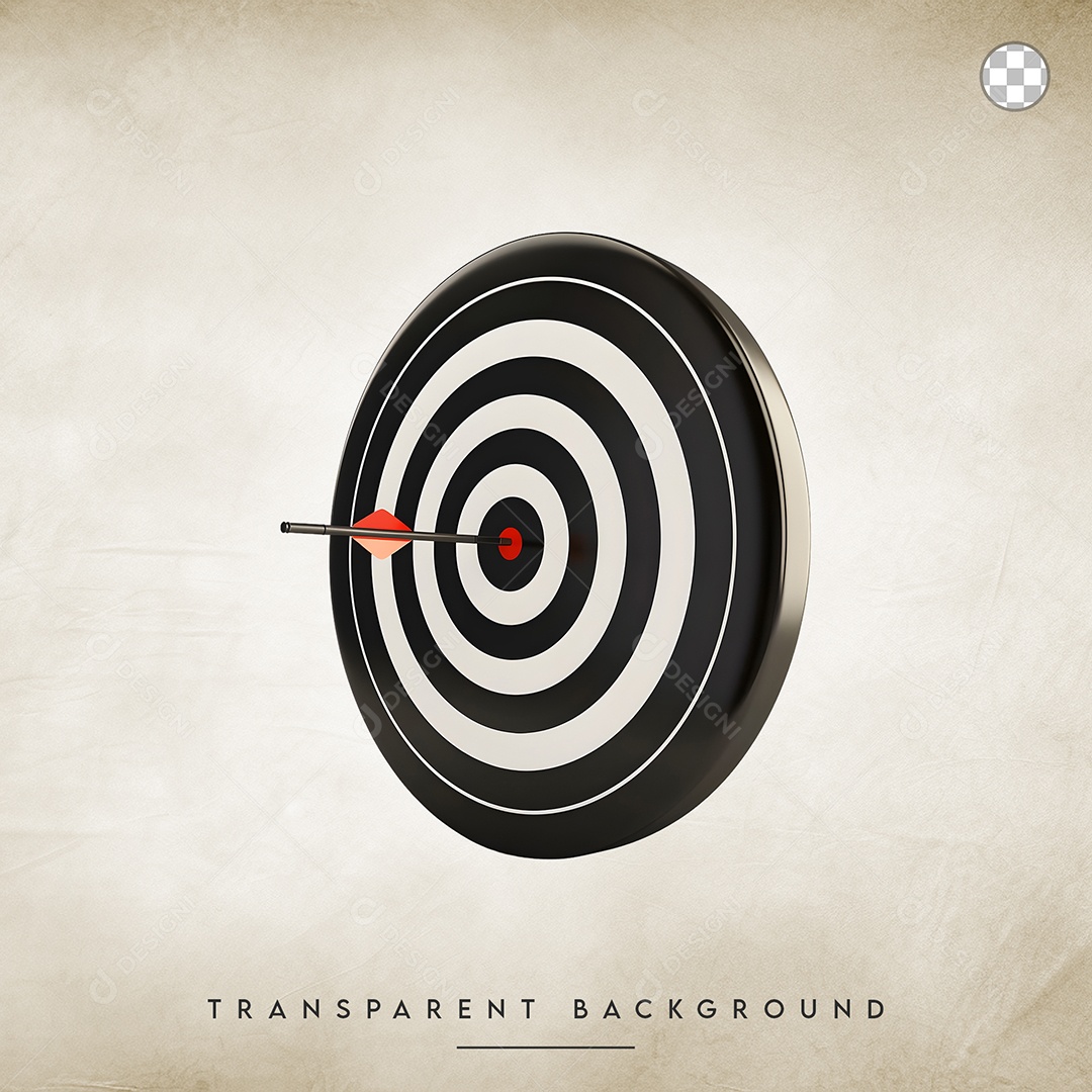 Elemento 3D Alvo para Composição PSD