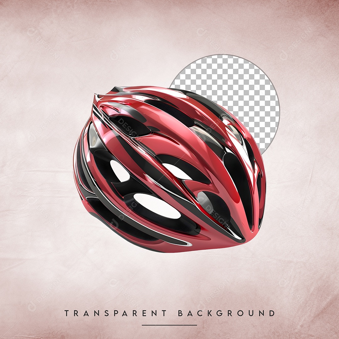 Elemento 3D Capacete de Ciclista vpara Composição PSD