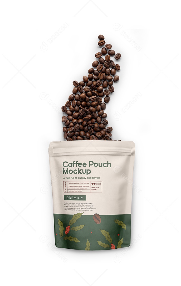 Mockup Embalagem de Café PSD Editável