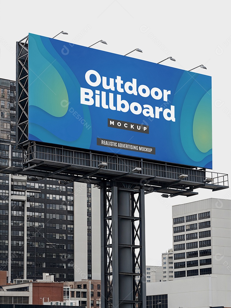 Mockup de Outdoor Publicitário PSD Editável