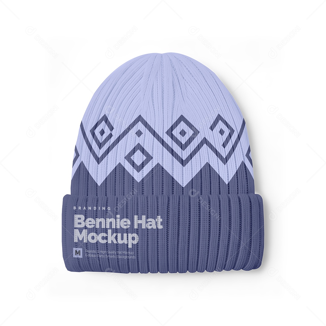Gorro de Pompom PSD Editável Mockup