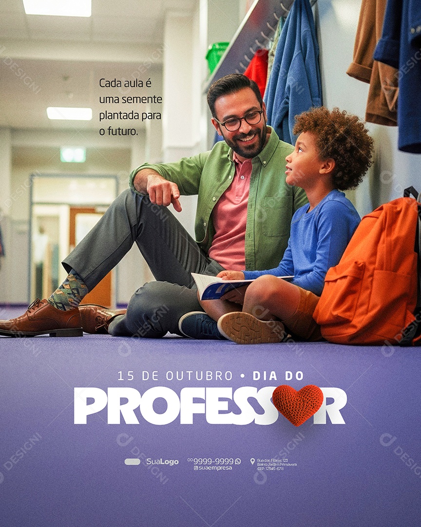 Dia Do Professor 15 de Outubro Social Media PSD Editável