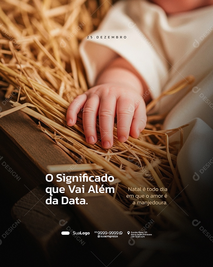 Feliz Natal 25 de Dezembro O Significado Que Vai Além da Data Social Media PSD Editável