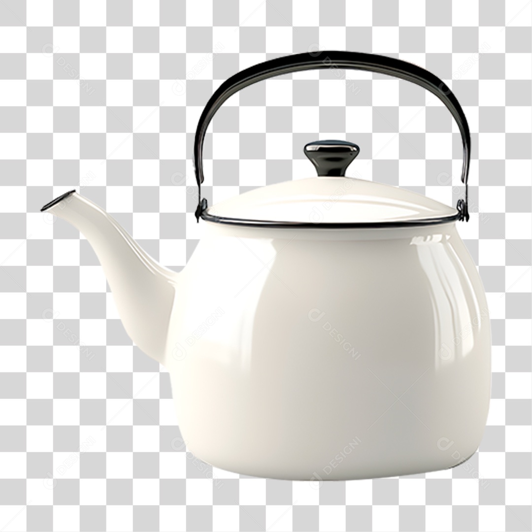 Chaleira Branca PNG Transparente