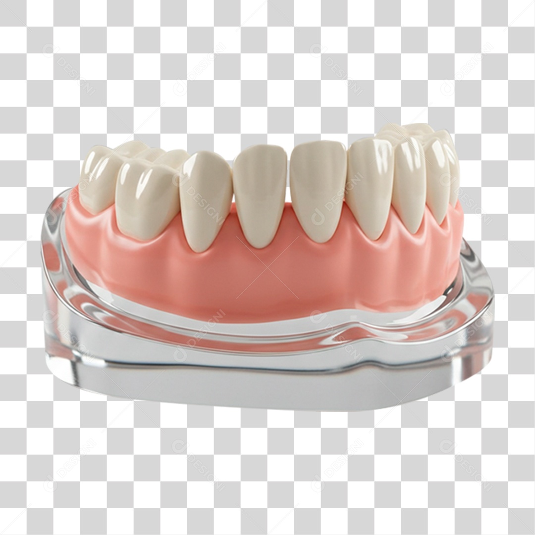 Dentadura Parte de Baixo PNG Transparente