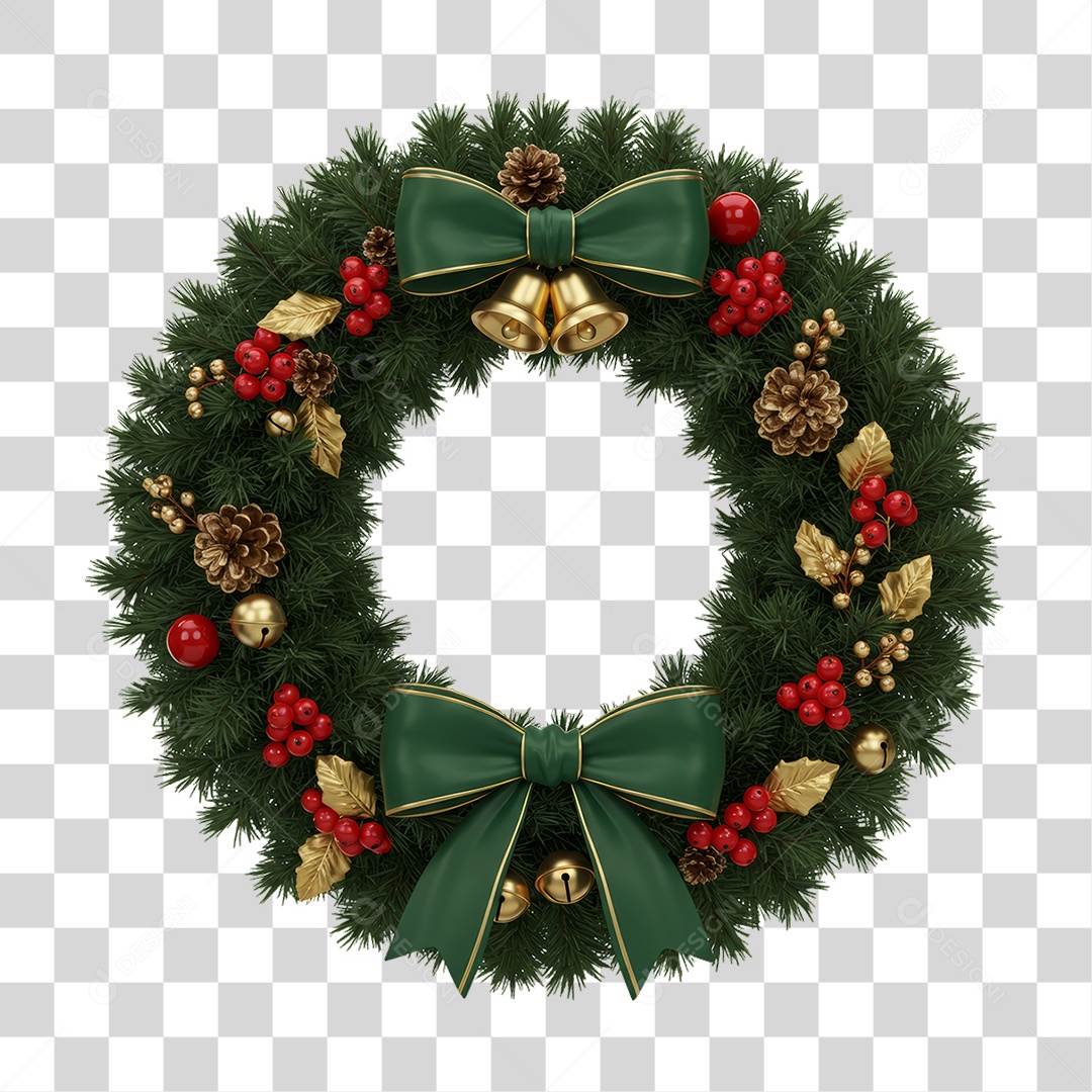 Guirlanda Decoração de Natal PNG Transparente